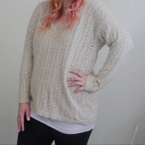 ⭐️ oatmeal cable knit sweater